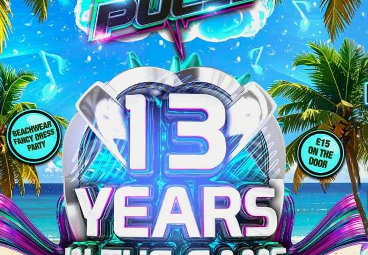Pulse 13 Years in the game the Beachwear fancy dress special