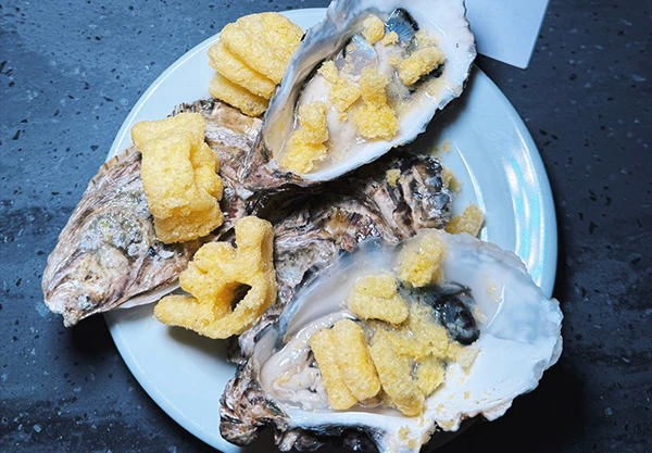 Monster Munch Oysters at Whyte's Restaurant, Hackney