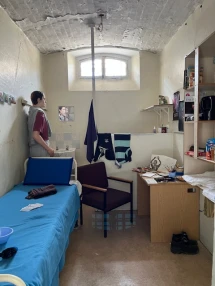 A dressed cell at Shepton Mallet Prison